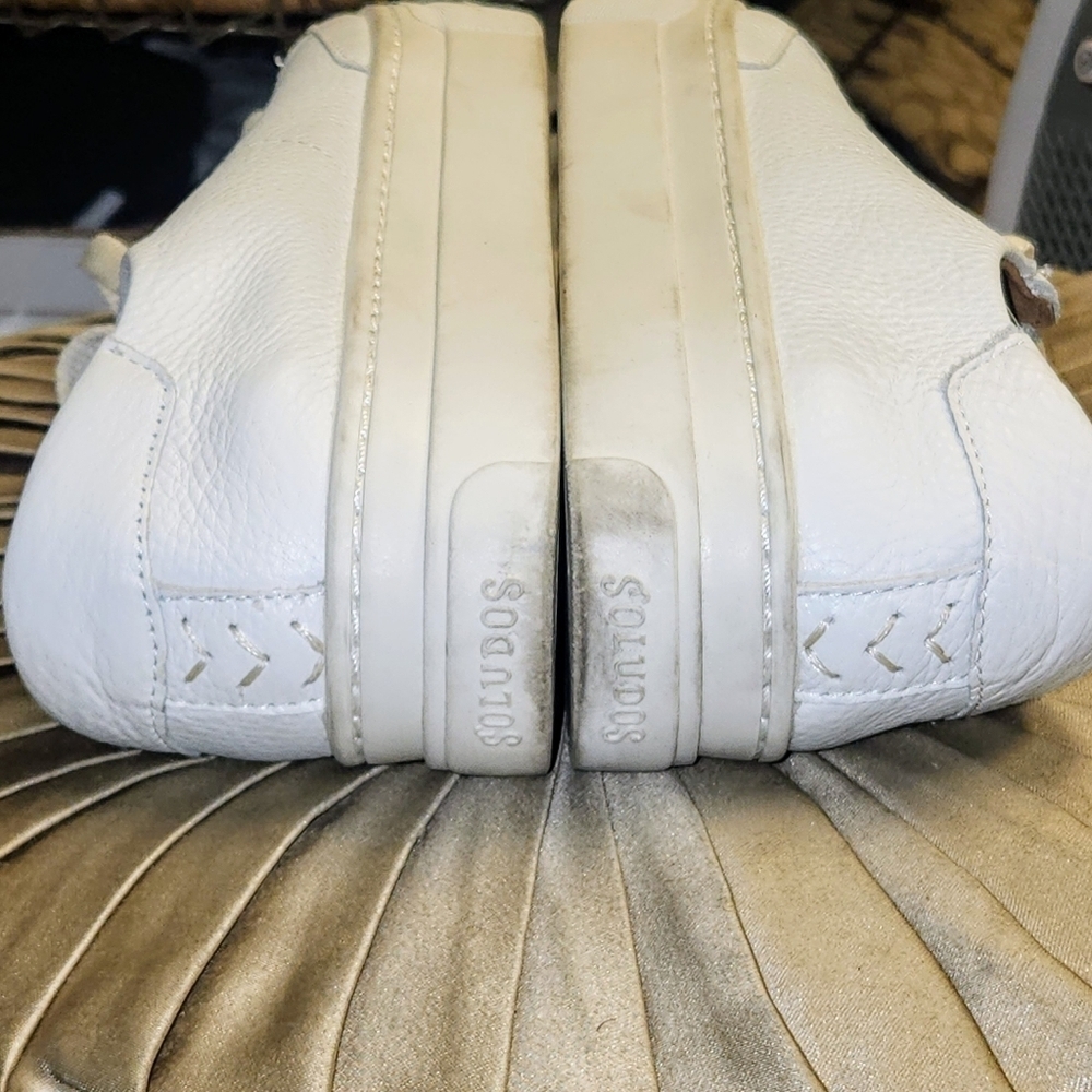 SOLUDOS Ibiza White Leather Platform Sneakers In Oasis White Size 9.5 - Picture 8 of 16